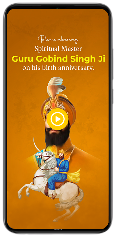 Guru Gobind Singh Jayanti animated video poster